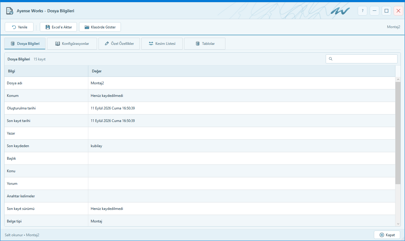 File Information: File information