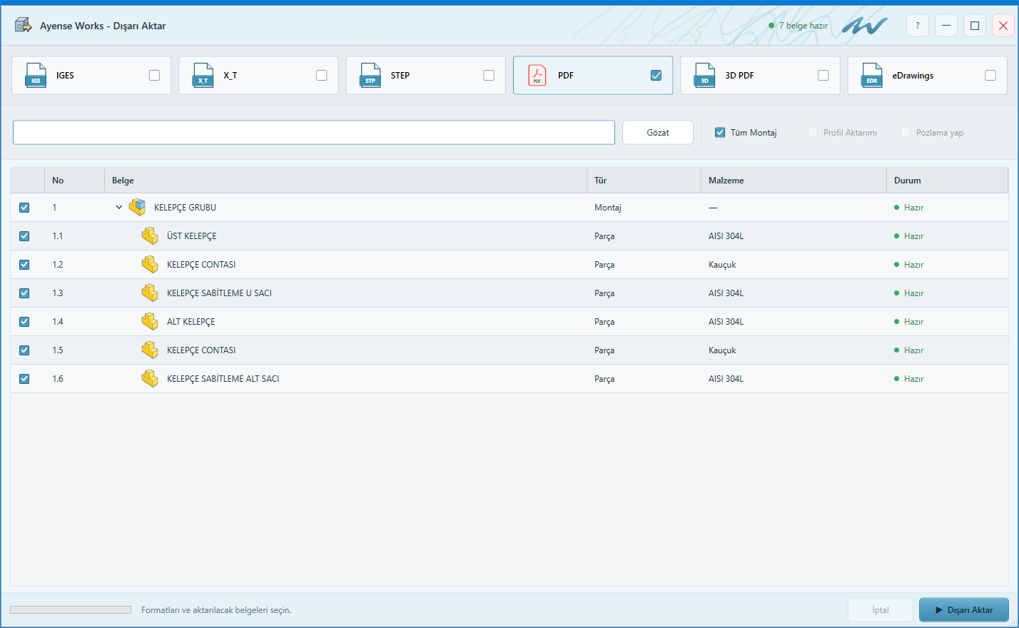 Batch Export: Batch export